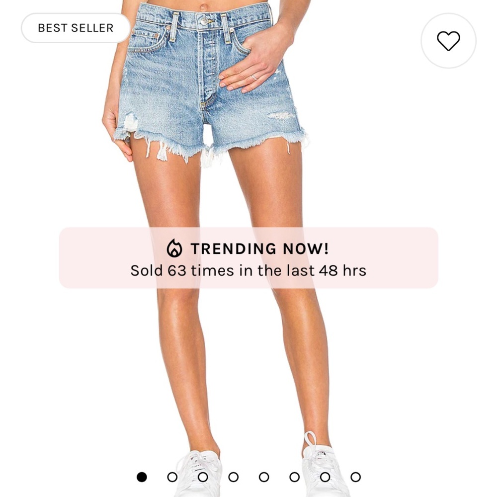 AGOLDE Parker Distressed Denim Shorts